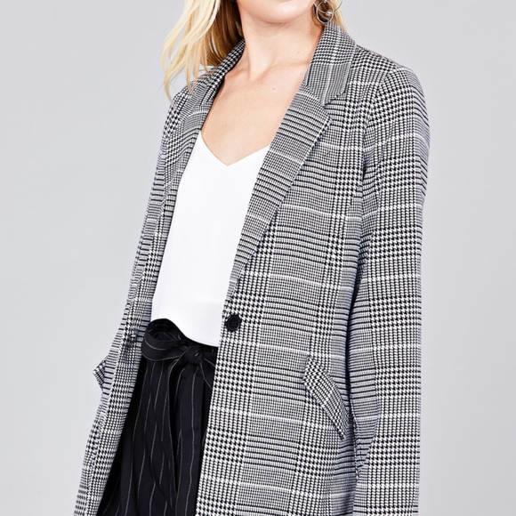 💥RESTOCKING SOON!💥 Plaid Blazer - Picture 3 of 6